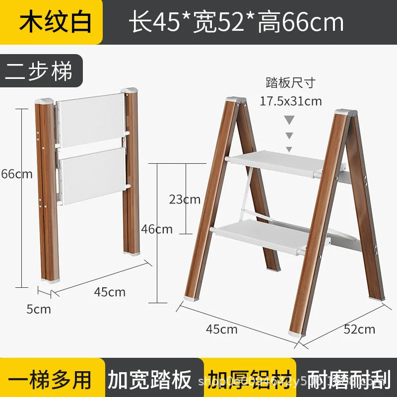 Multi functional folding ladder aluminum alloy high stool