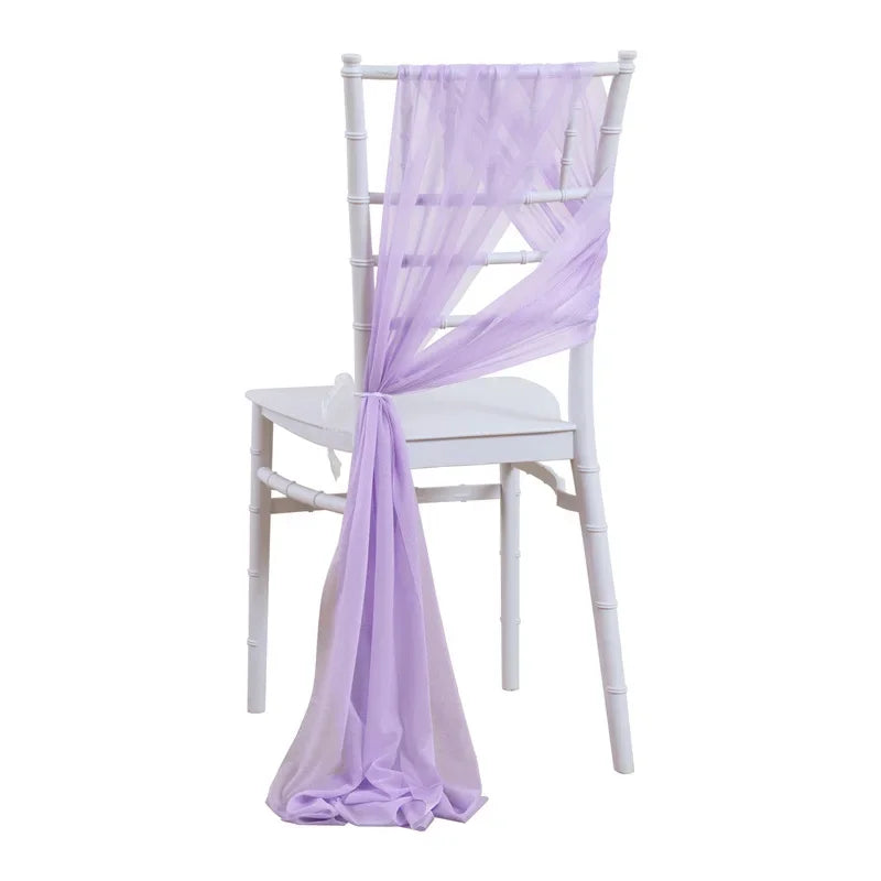 10/50PCS Chiffon Chair Sashes Wedding Chair Decoration 17x250cm