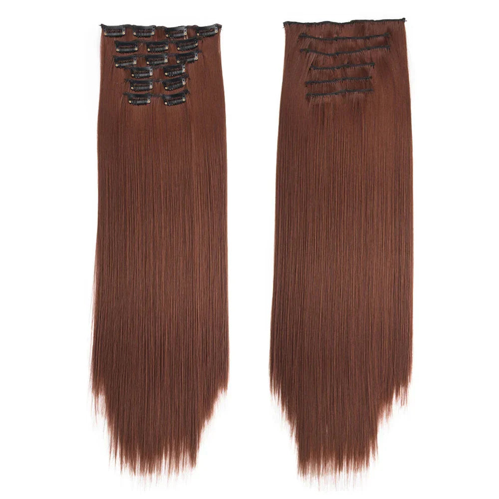 Synthetic Clip in Hair Extensions 6 Pcs/Set 16