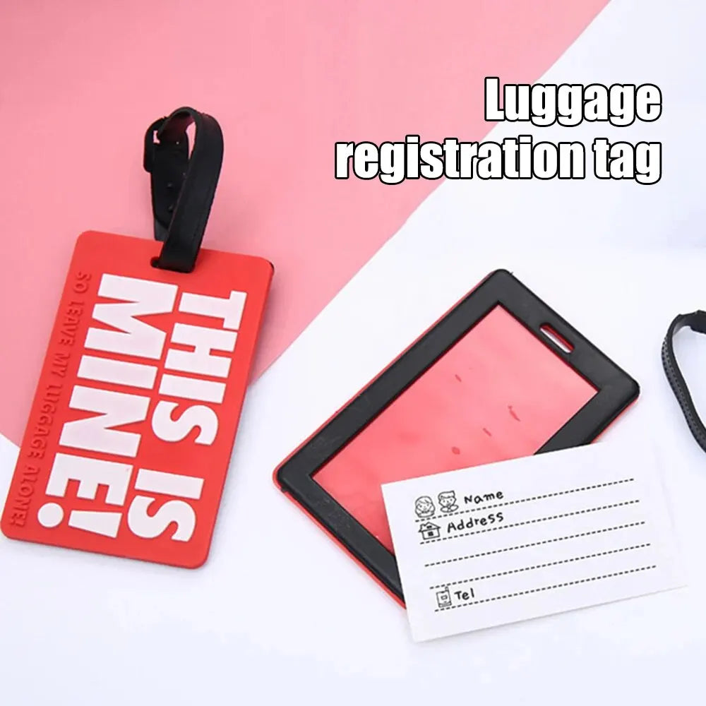 Pvc Soft Rubber Luggage Tags Silicone Creative Card