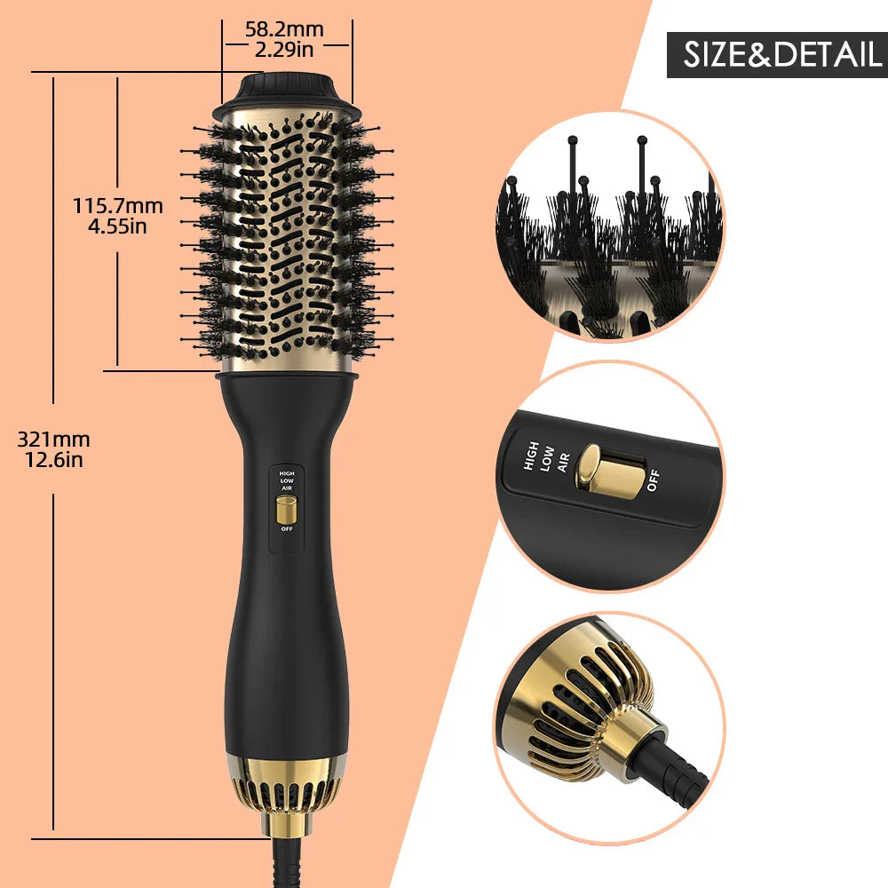 LISAPRO One-Step Hot Air Brush&Volumizer PLUS 2.0 Hair