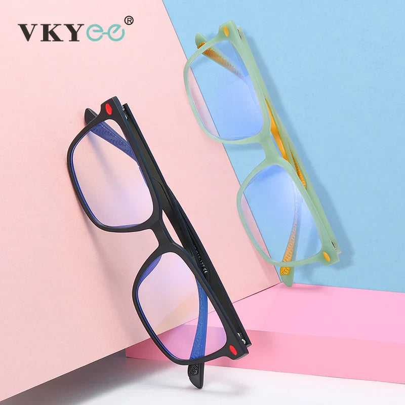 VICKY TR Classic Square Children‘s Sweet Candy Colored Anti-blue Light Glasses Myopia Hyperopia Customizable Prescription 5101