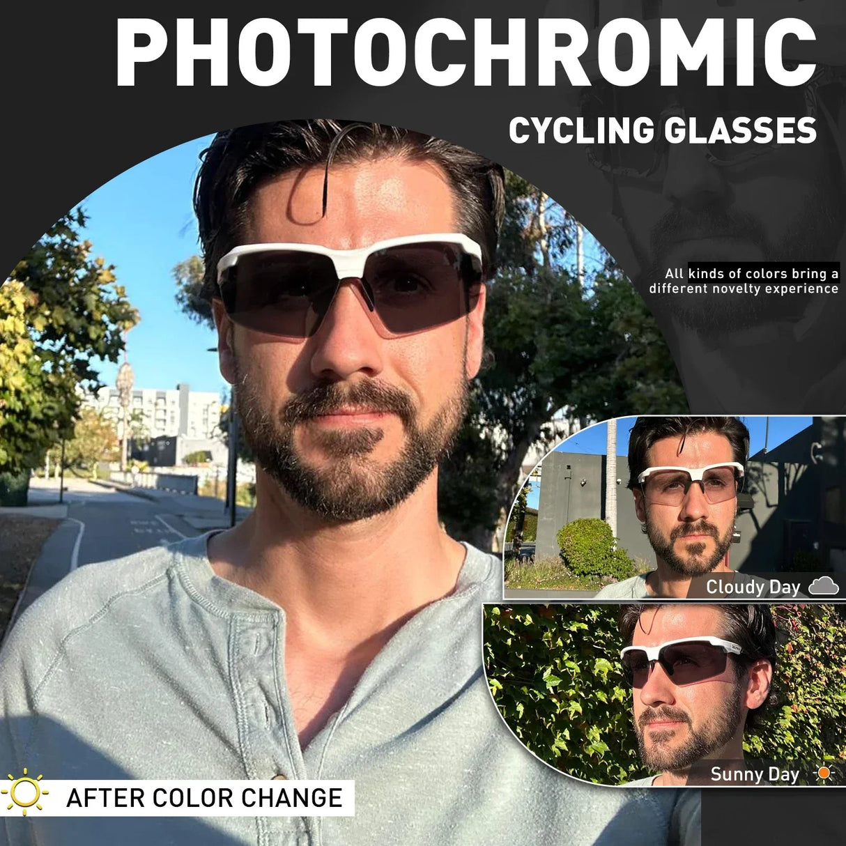 Kapvoe Photochromic Sunglasses Fashion Luxury Sunglasses for Driving