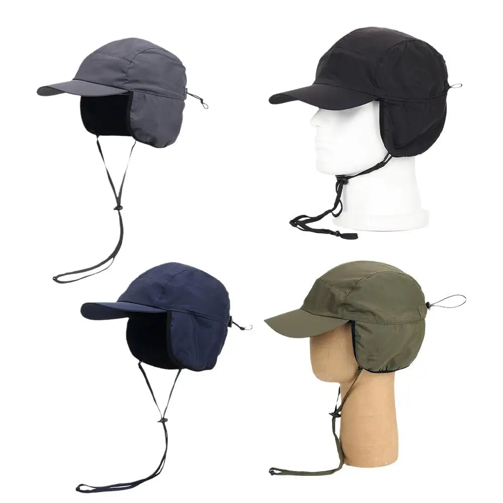 Adjustable Men's Winter Hats Lightweight Waterproof Warm Fleece