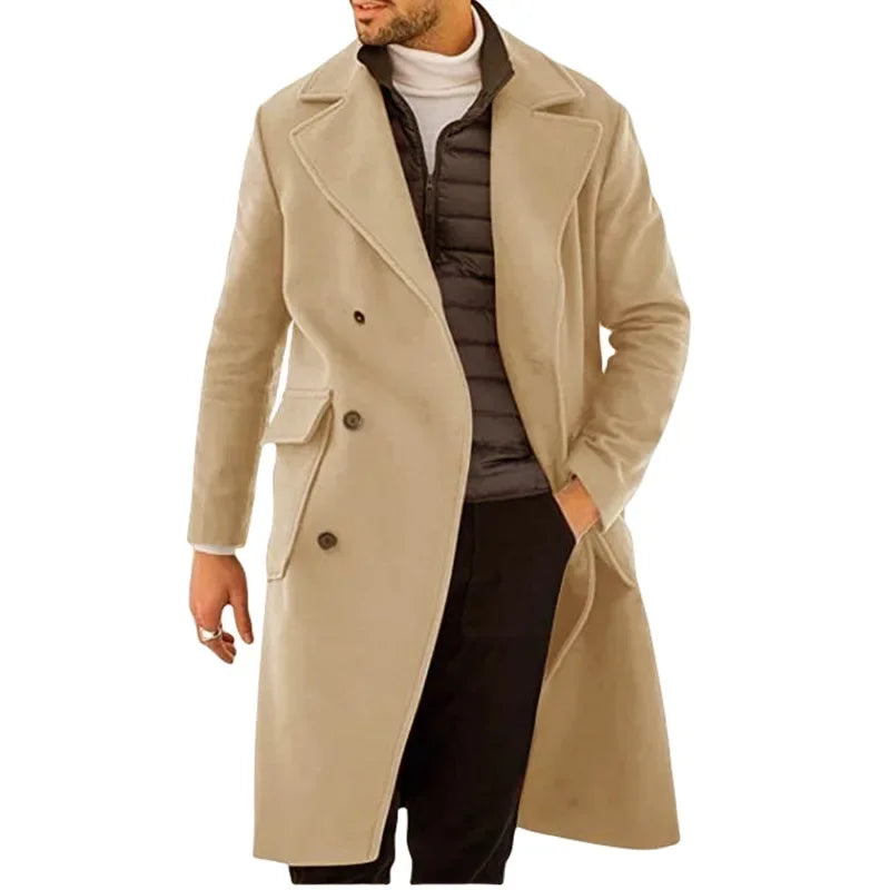 Men's Loose Cardigan Double Breasted Large Coat Autumn