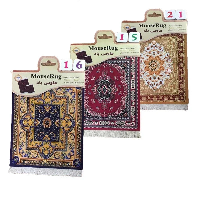 Persian Mini Woven Rug Mat Mousepad with Fring