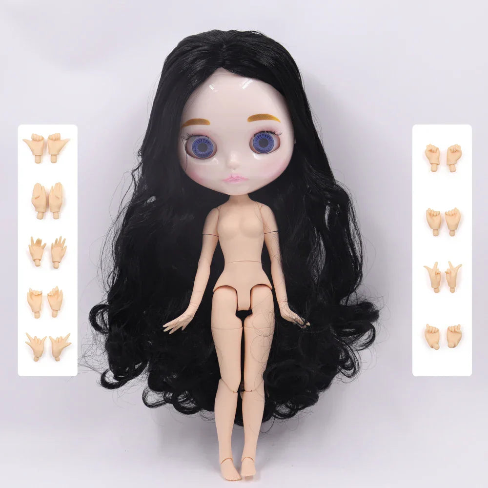 ICY DBS Blyth Doll 1/6 Joint Body 30CM BJD toys Natural shiny face with extra hands AB DIY Fashion Dolls girl gift