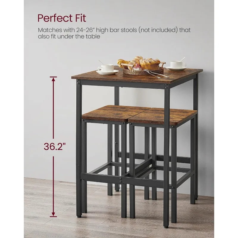 VASAGLE Bar Table, Small Kitchen Dining High Top