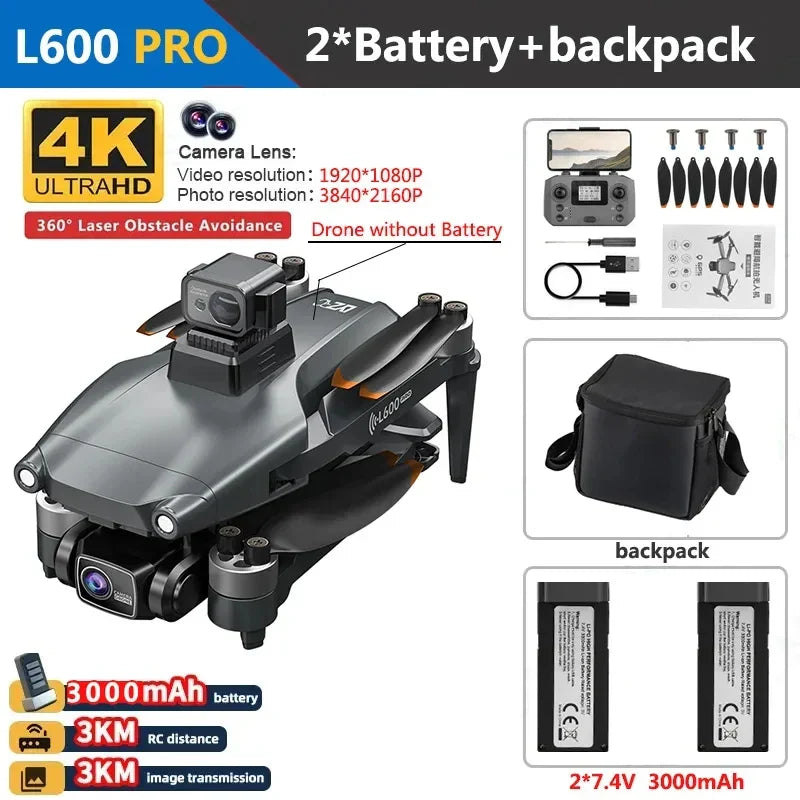L600 PRO MAX Drone 4K Three-Axis PTZ HD
