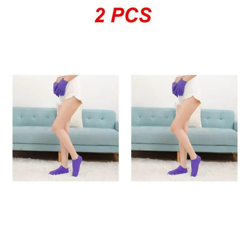 1~4PCS Reusable SPA Gel Socks Moisturizing Whitening Exfoliating