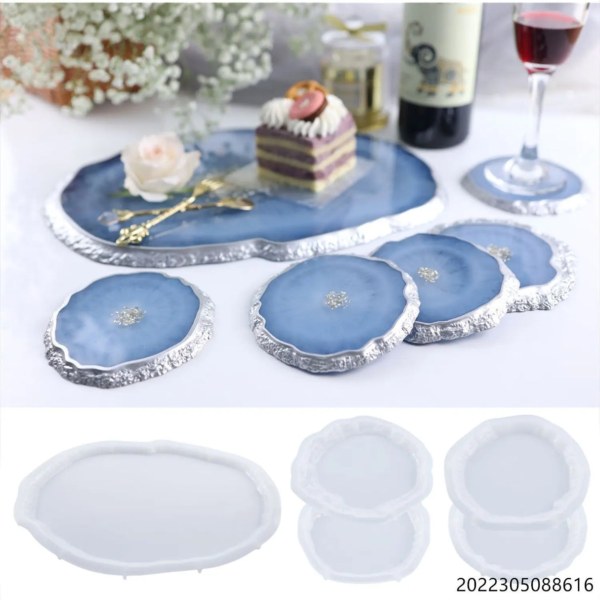 DIY Crystal Epoxy Resin Mold Irregular Oval Tray