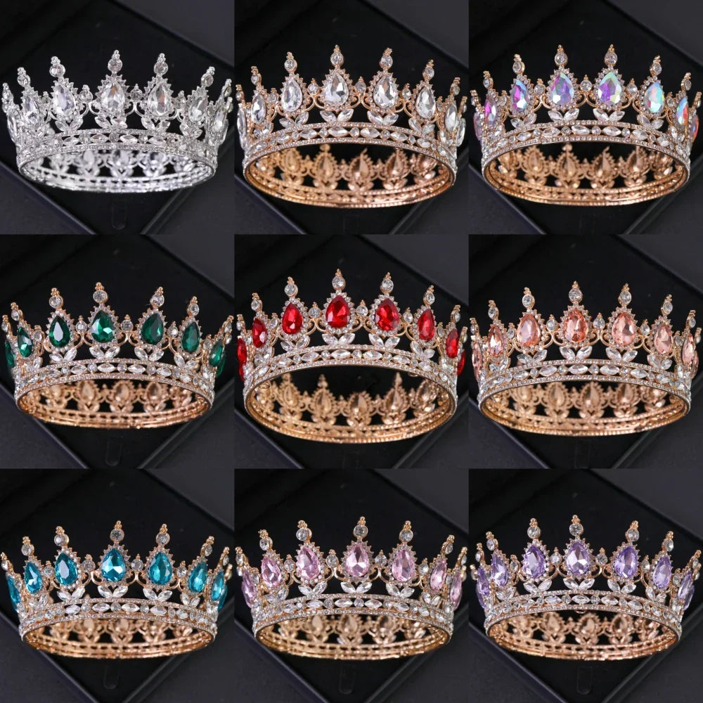 Baroque Crystal Tiaras And Crowns Rhinestone Prom Diadem