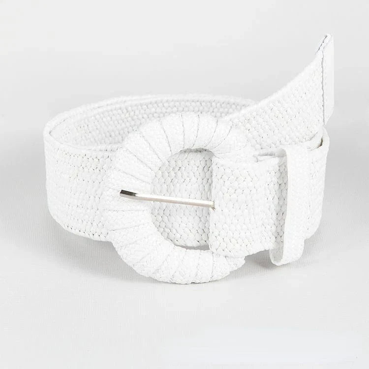 Bohemian Style Hand-woven Black and White Round Buckle