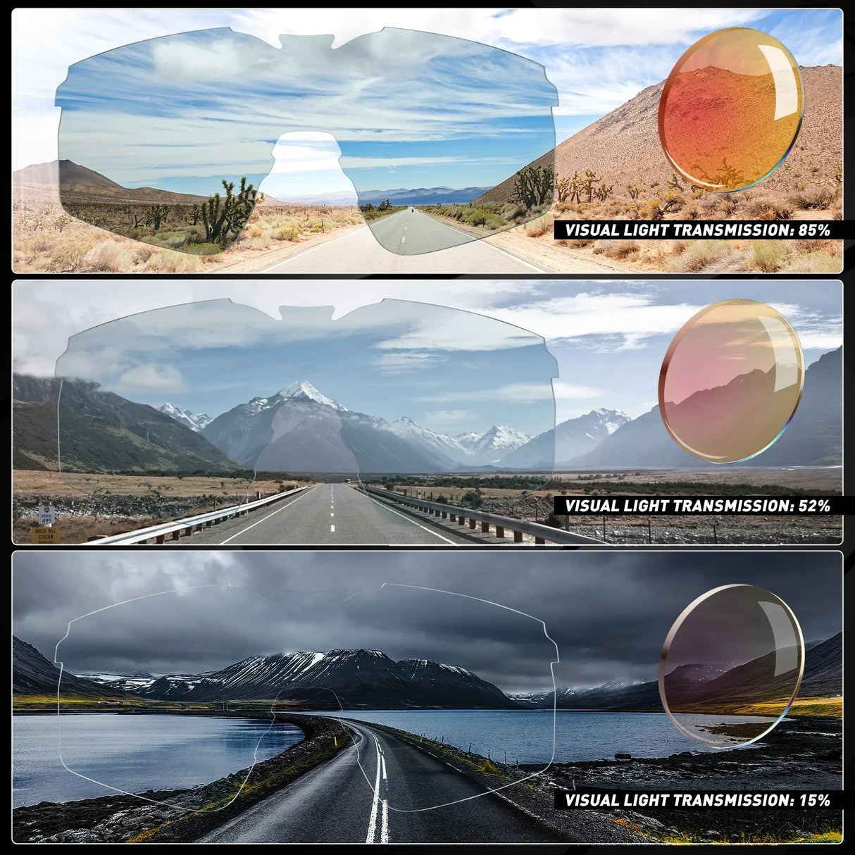 SCVCN New bicycle Photochromic Cycling Sunglasses Sports Running