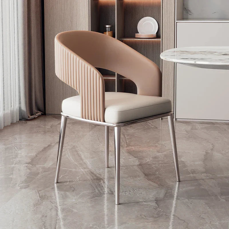 Light Luxury Dining Chair Home Italian Simple Genuine