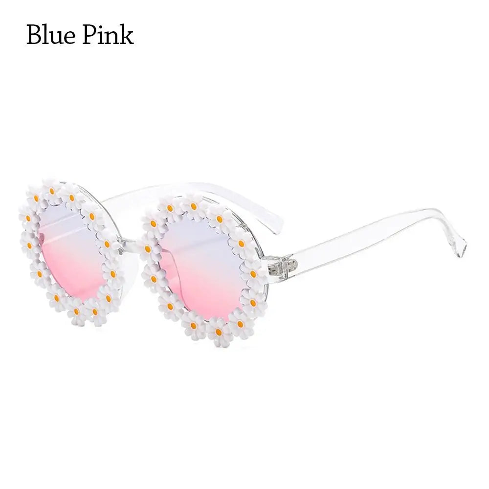 Fashion Retro Daisy Sunglasses for Women Round Flower