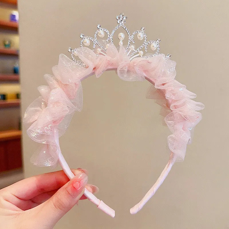 Kids Rhinestone Tiara Princess Headband for Girls Birthday