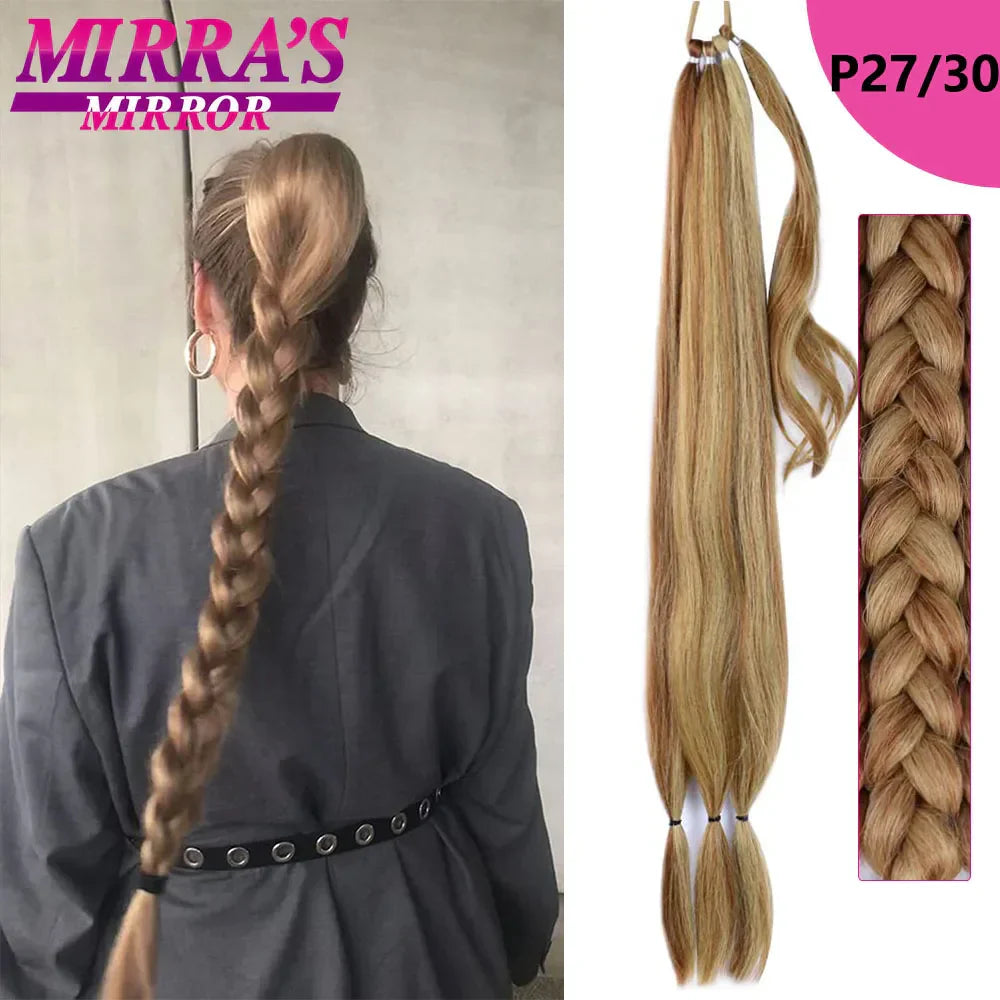 28 Inch Long DIY Braided Ponytail Extension with