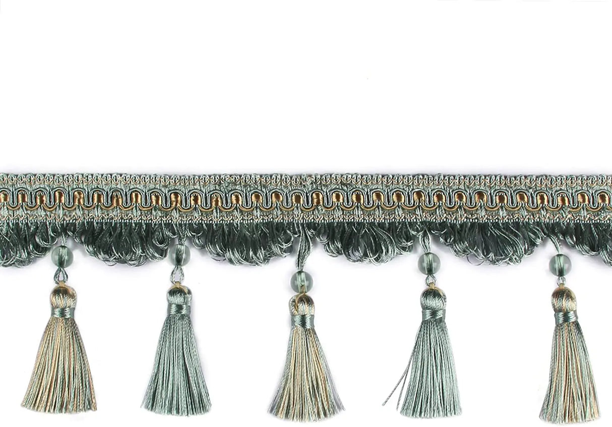 6M/Lot 9cm Width Curtain Fringe Tassel Trim Lace