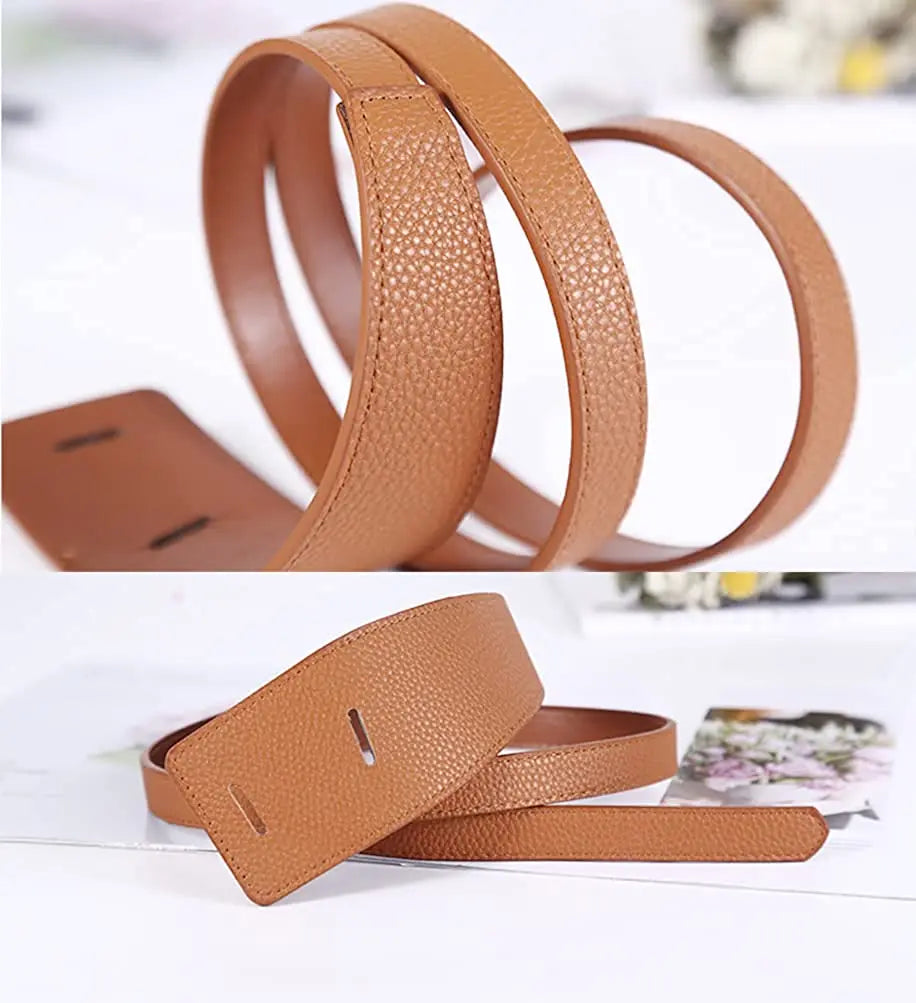 PU Designer Belts for Women High Quality Knot