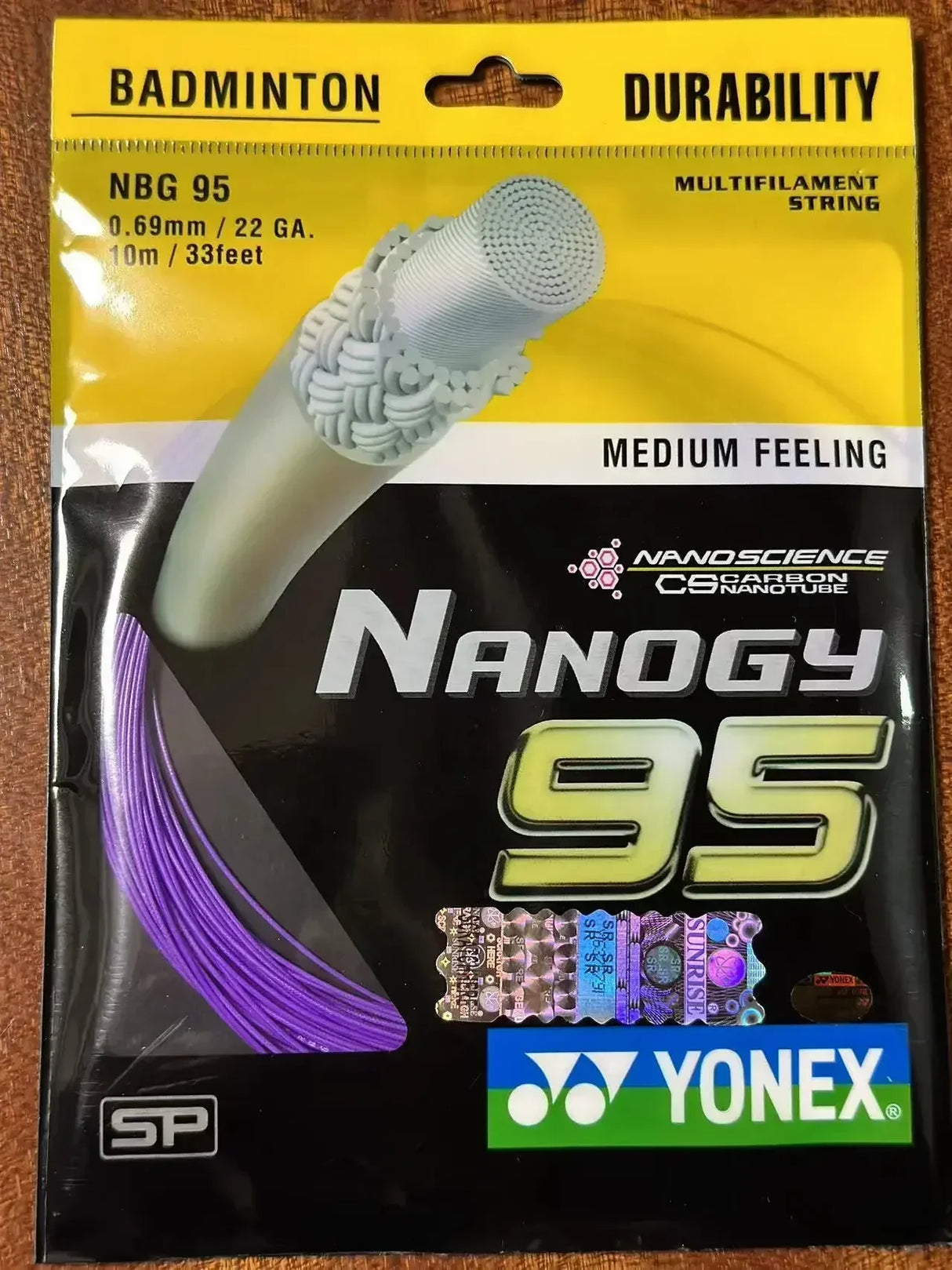 YONEX Badminton String Yonex BG95(0.69mm)NBG95 badminton Racket String BG95 Nanogy for Medium Feeling