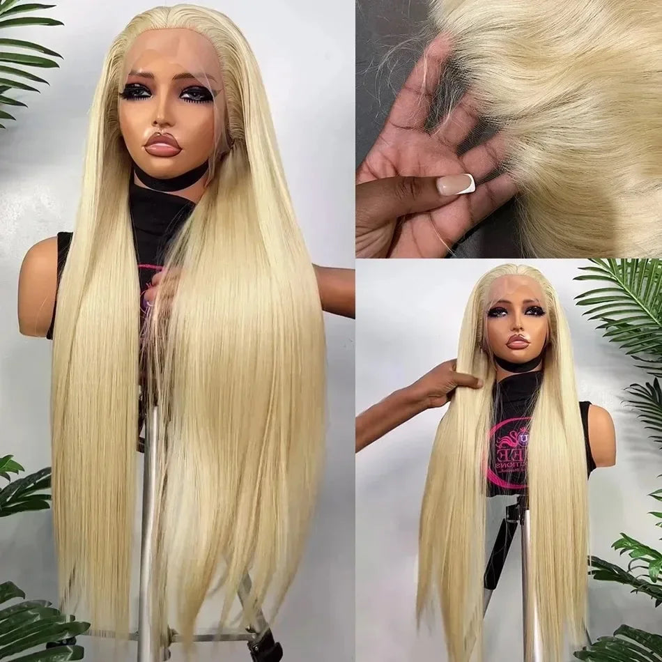 30 40 Inch 613 Blonde Straight 13x4 Lace