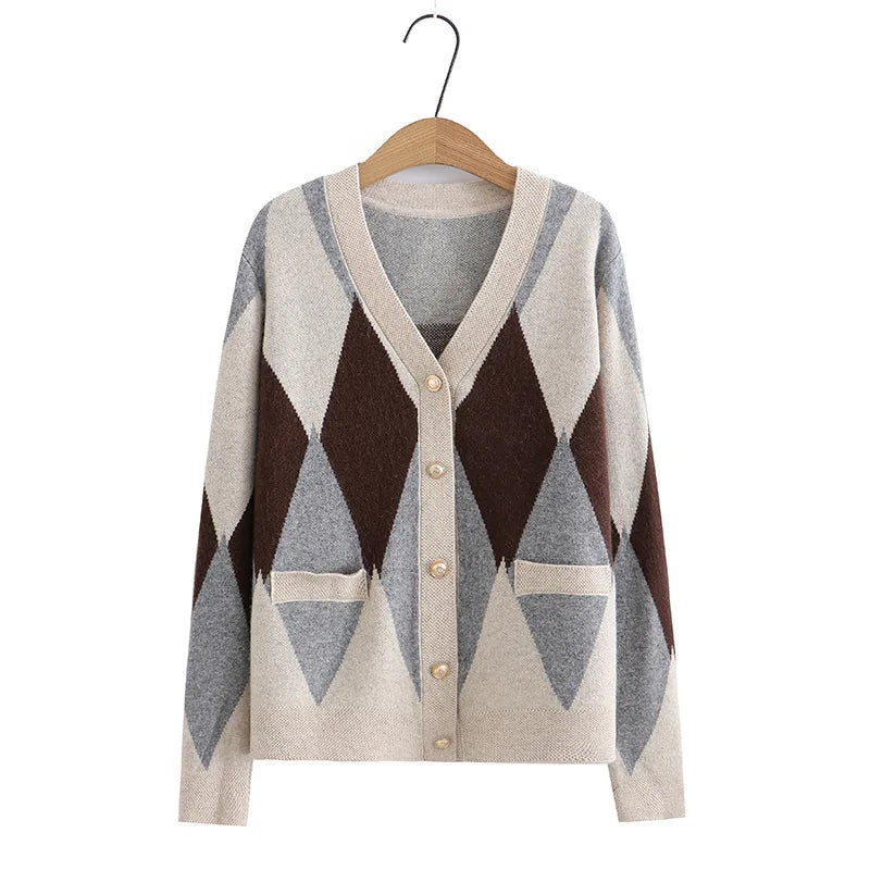 Plus Size Cardigan Women 2023 Spring Design Pocket