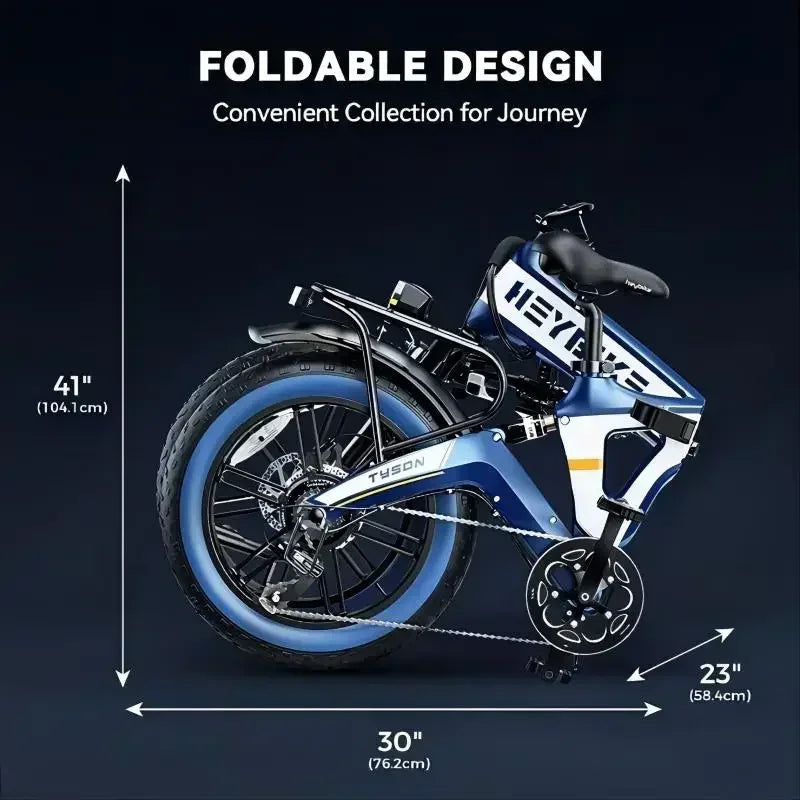 Heybike Tyson Folding Electric Bike for Adults, [Unibody