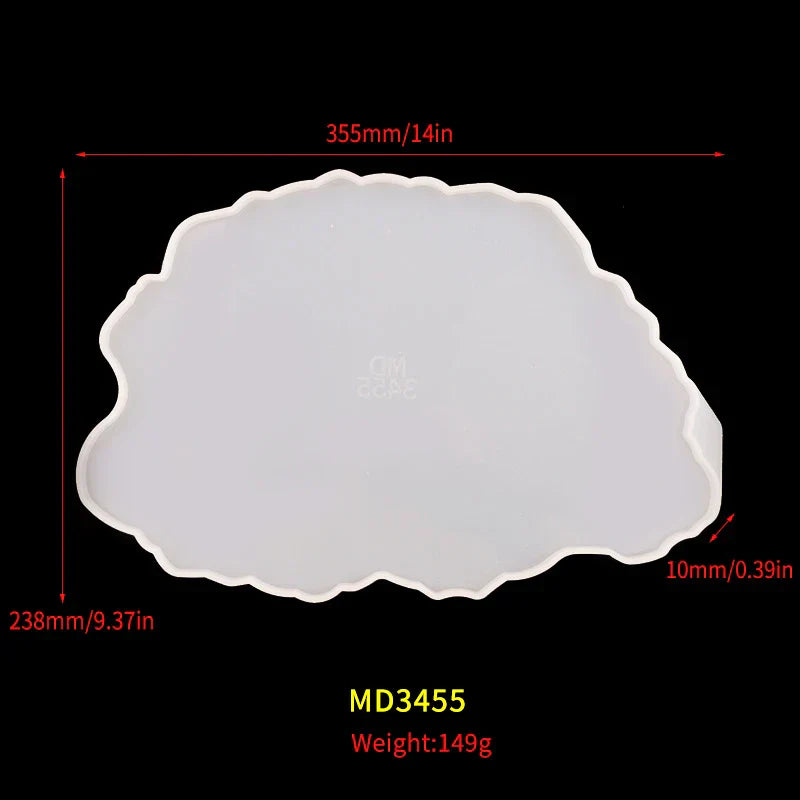 DM403 Irregular Marble Tea Cup Tray Doorplate Silicone
