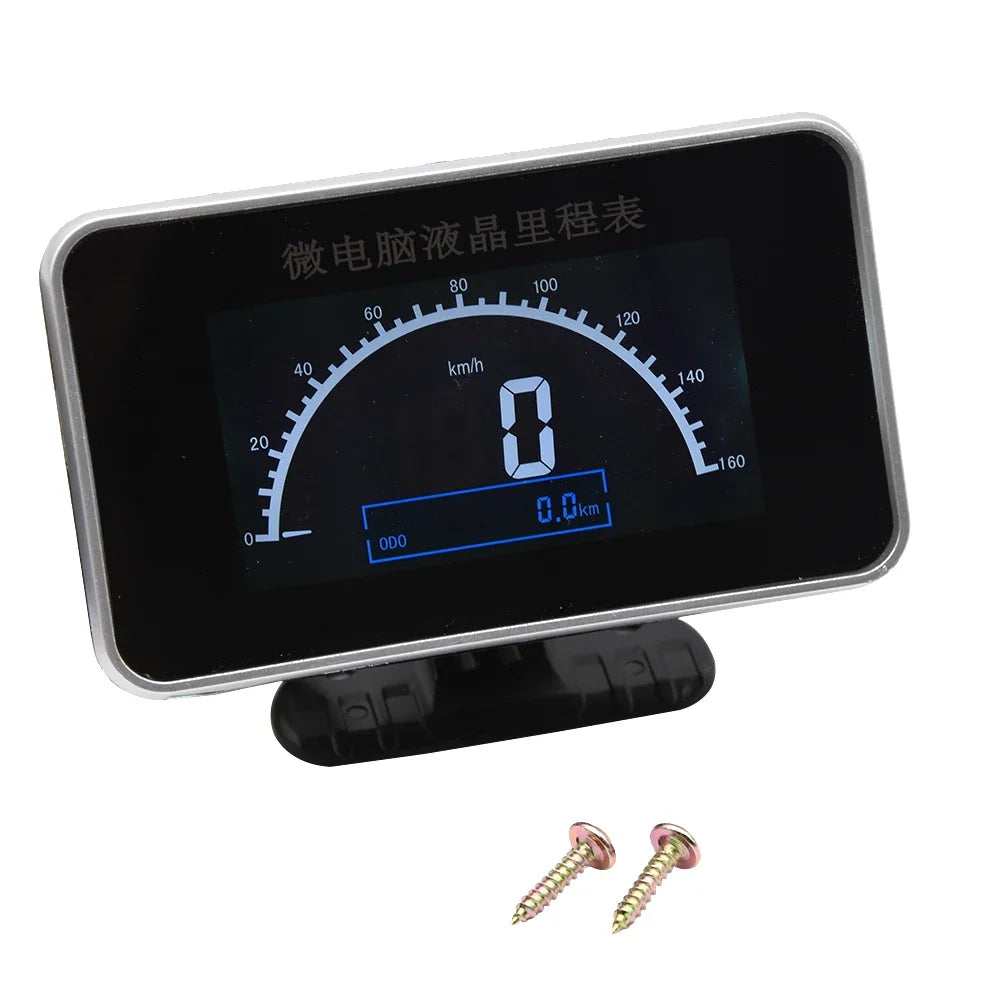 12V/24V Digital Speedometer & Odometer Gauge with Alarm LCD Panel