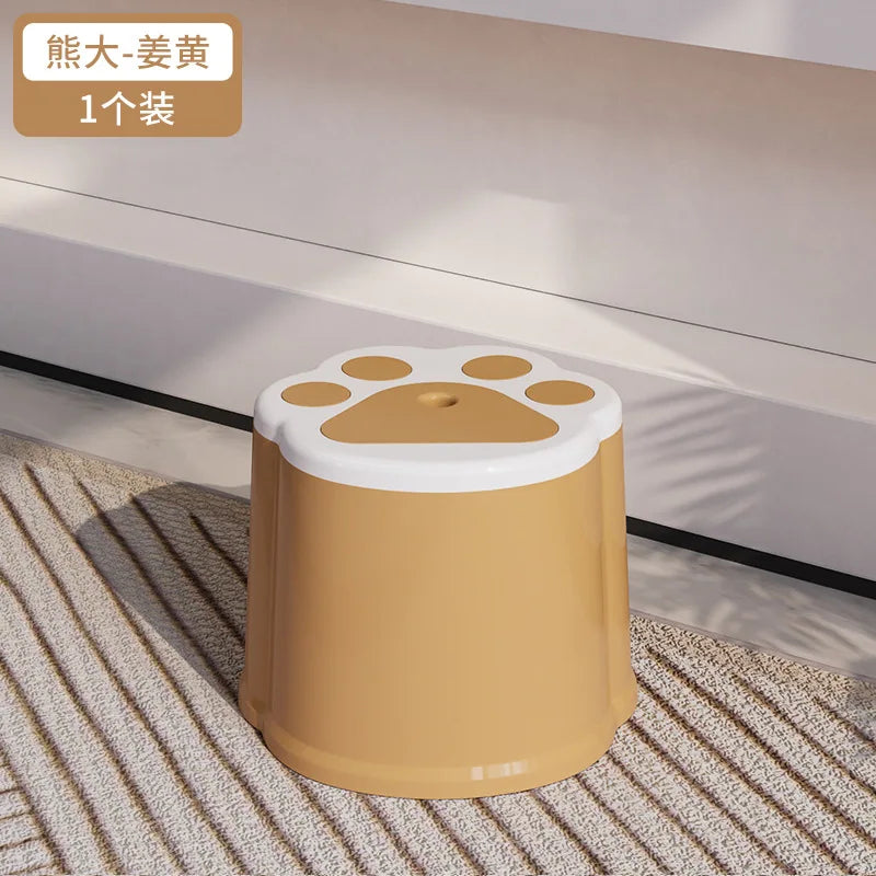 Thickened small stool plastic chair for shoes stool