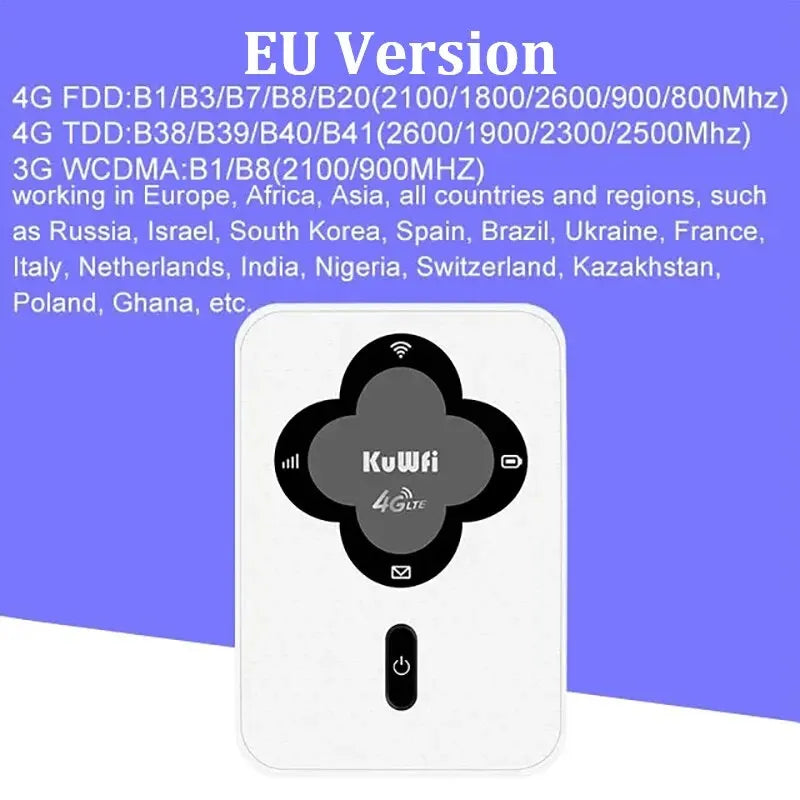 KuWFi 4G LTE Mobile Router 150Mbps Portable Pocket