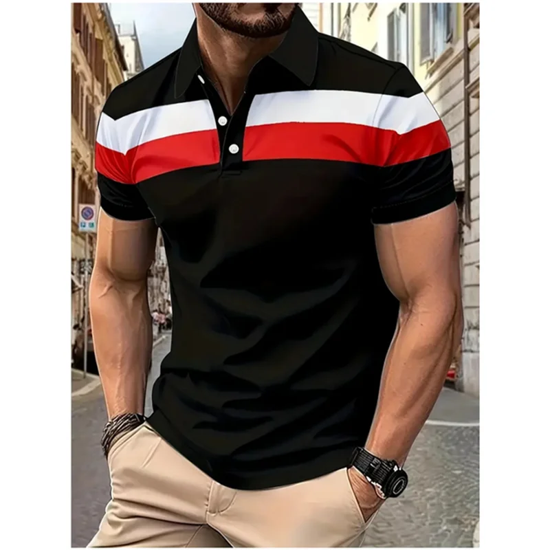 Summer New Men Polo Shirt Personalized Business Casual