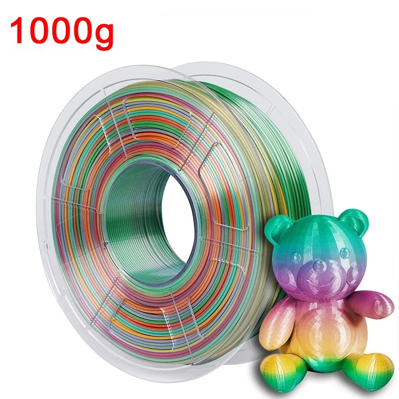 Silk PLA Rainbow Filament 1.75mm 3d Printer Filaments
