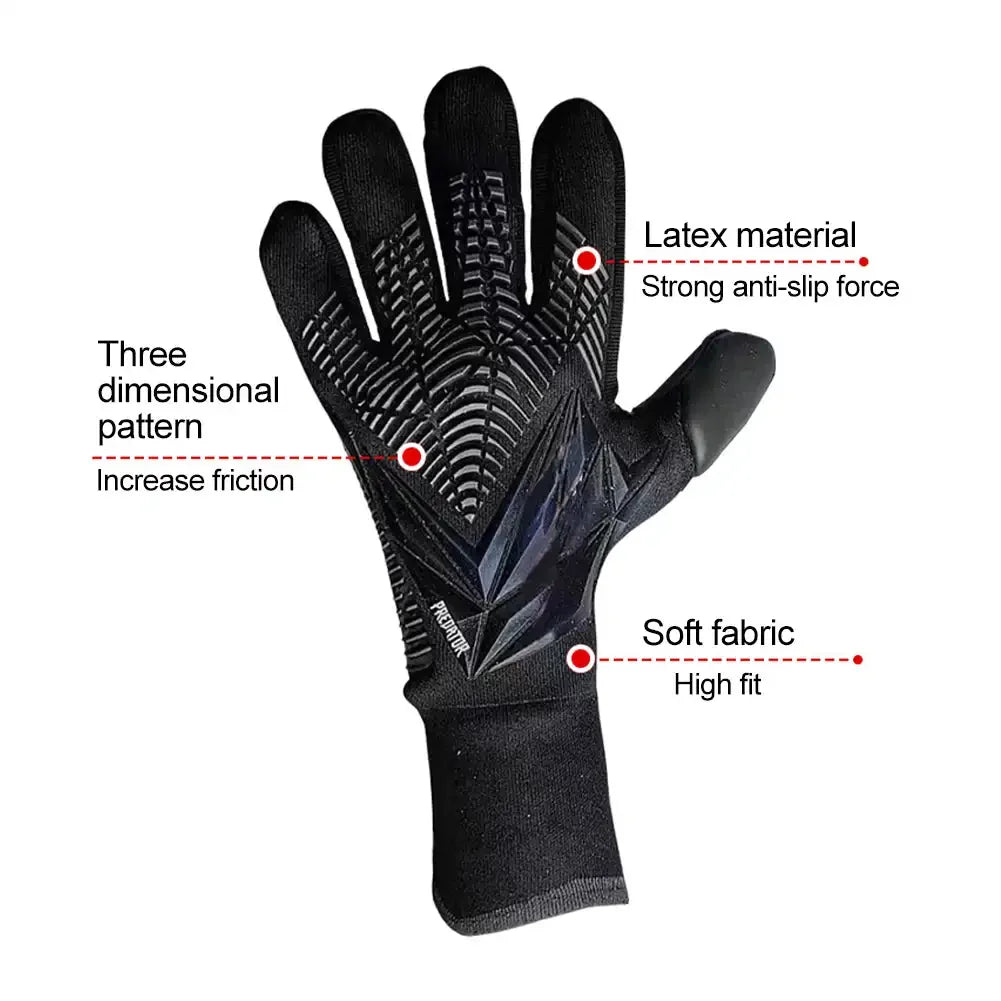 Kids Adults Thicken Latex Goalkeeper Gloves Goalie Gloves