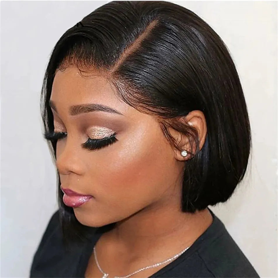 Bone Straight Bob Wig Lace Front Human Hair