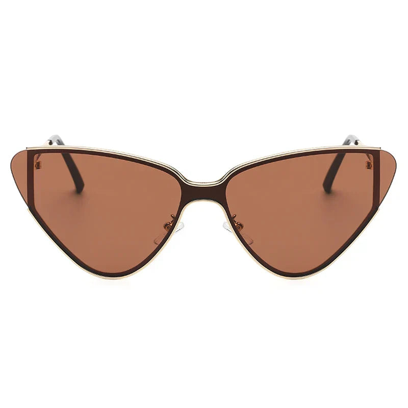 Luxury Metal Cycling Cat Eye Sunglasses Women Men