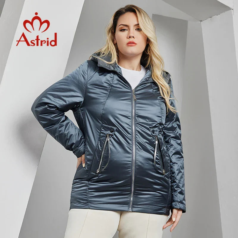 Astrid Autumn Winter Women's Jacket Long Thin Cotton