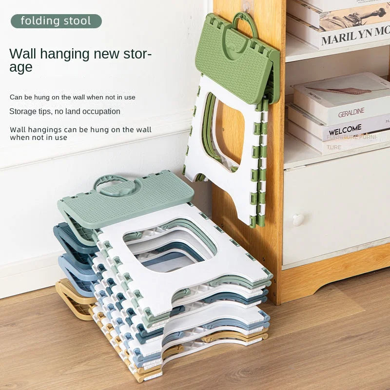 Thickened Plastic Folding Furniture Stool Portable Mini Outdoor