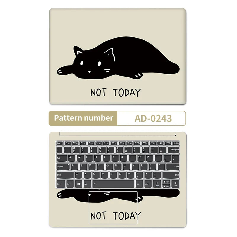 Laptop Skins Stickers Cat Cover Vinly Skin 13.3"15.6"17"Cartoon