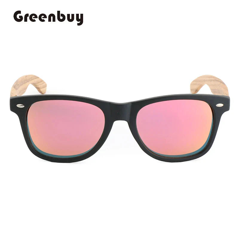 PC Feame Zebra Wood Legs Children Sunglasses Polarized