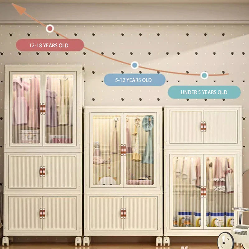 Baby clothes storage cabinet Free installation of baby