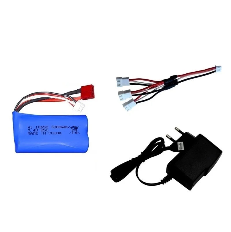 7.4V 3000mAh 18650 Lipo Battery for Wltoys 10428