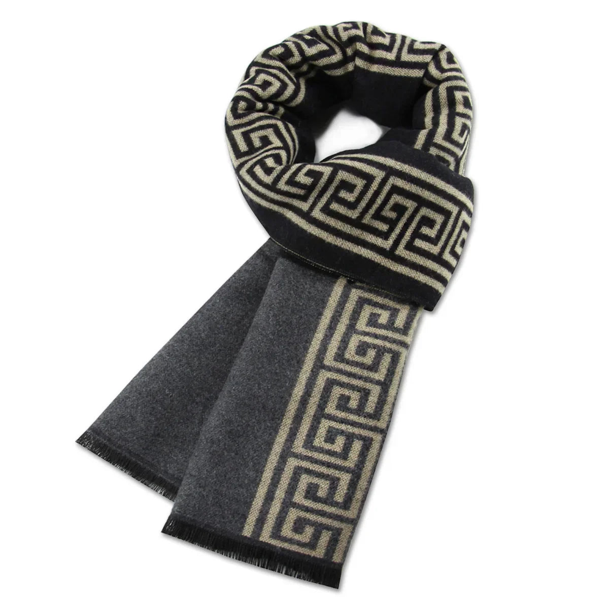 High Quality Men Scarf Autumn Winter Plaid Knitted
