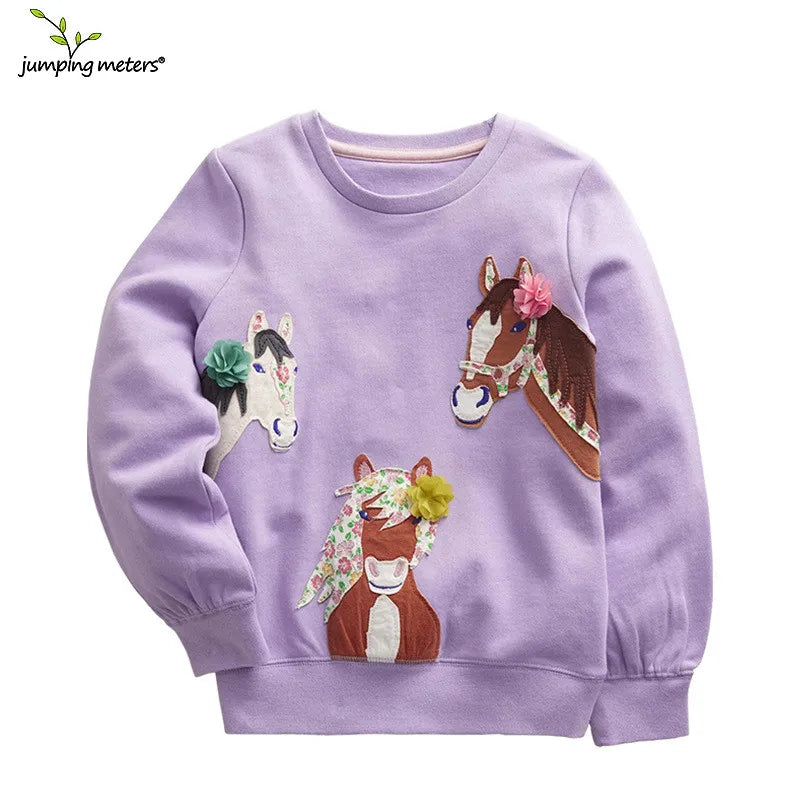 Jumping Meters 2-7T Autumn Spring Baby Girls Sweatshirts