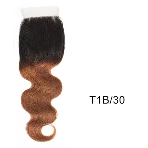 4x4 Lace Closure Body Wave Natural Color Dark