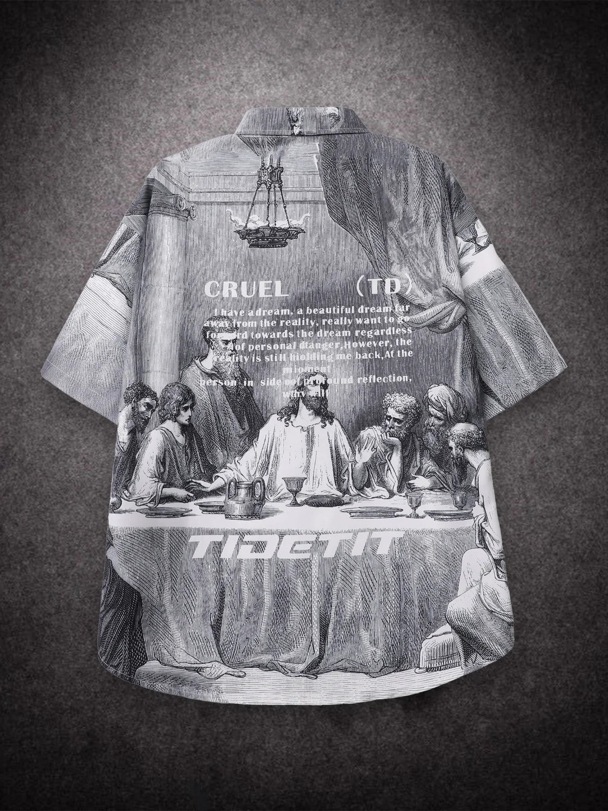Sycpman Oversized Shirts Mens Summer Painting PrintingCouples Casual