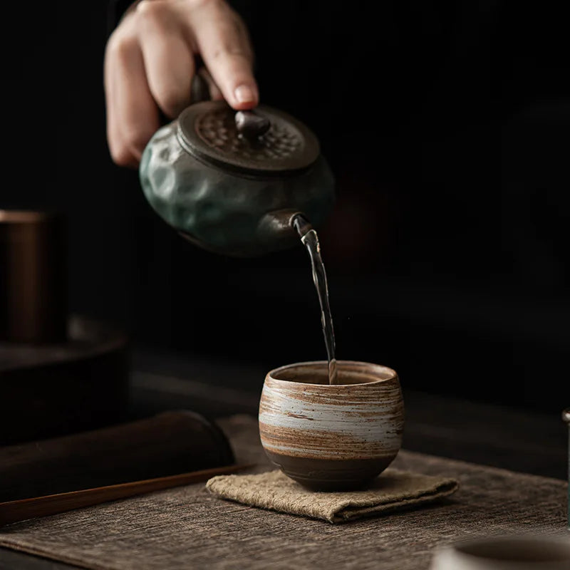 Japanese Style Handmade Stoneware Tea Cup Kung Fu