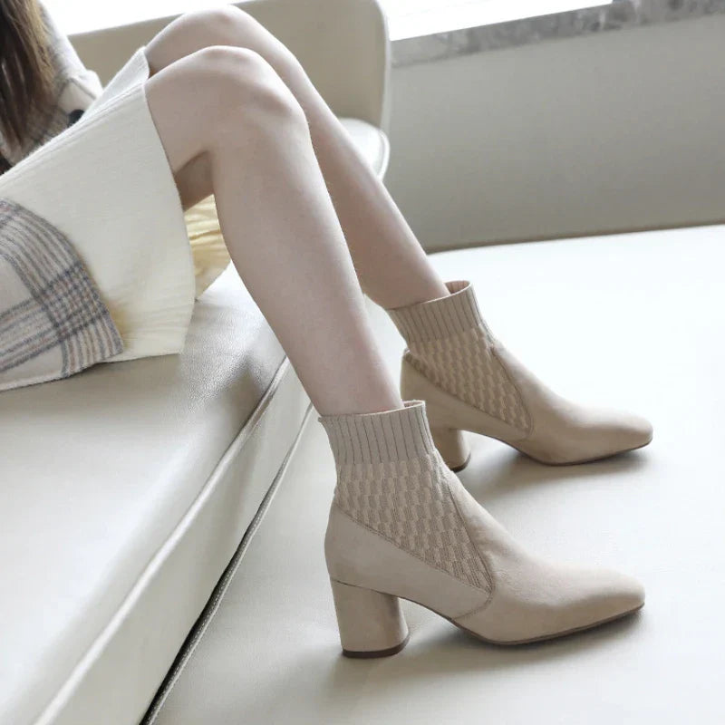 Pointed Ankle Boots Winter Women New Casual Chelsea