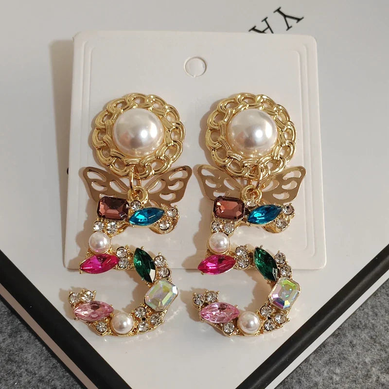 Big Statement Dangle Crystal Earrings For Lady 5